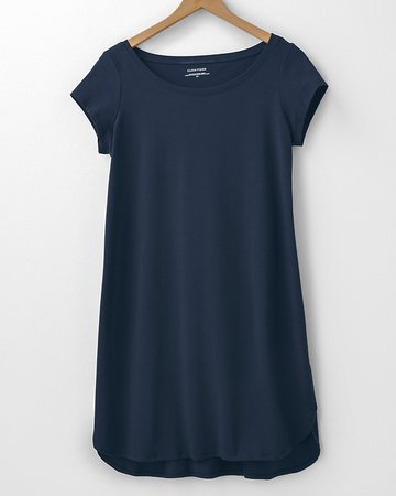 EILEEN FISHER Organic-Cotton T-Shirt Dress | Garnet Hill