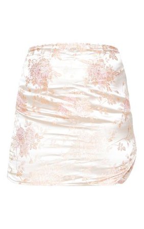 Pink Oriental Print Mini Skirt | Skirts | PrettyLittleThing