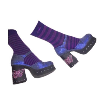 purple violet socks with heels