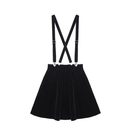 Gothic Punk Black Suspender High-Waisted Mini Skirt | Juwas