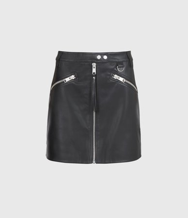 ALLSAINTS US: Womens Tarren Biker Skirt (black)