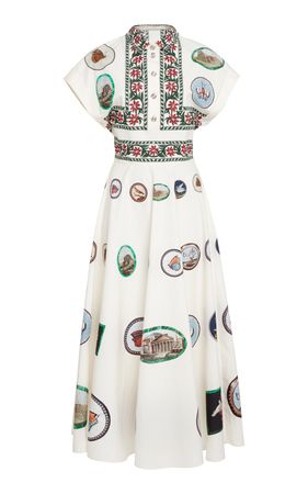 Printed Poplin Midi Dress By Giambattista Valli | Moda Operandi