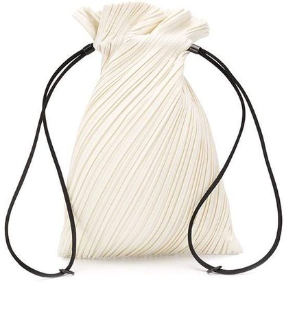 pleated drawstring pouch