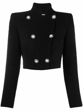 Alessandra Rich double-breasted Bouclé Cropped Jacket