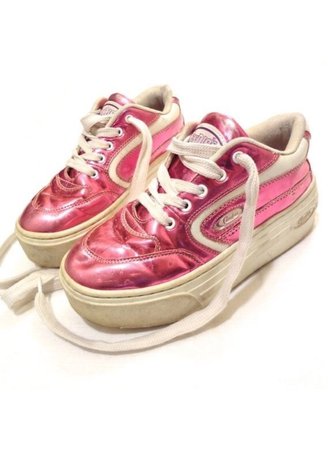 Vintage 90s Candies Metallic Pink Platform Sneakers