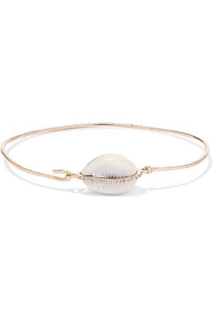 Pascale Monvoisin | Cauri 9-karat gold, porcelain and diamond bracelet | NET-A-PORTER.COM