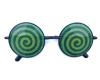 Hypnotic Swirl Round Sunglasses | Etsy