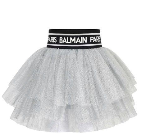 silver tulle skirt