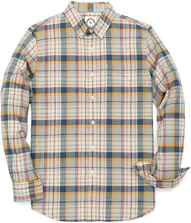 Amazon.com: Dubinik Flannel Shirts for Men Long Sleeve Button Down Plaid All Cotton Casual Shirt with Pocket : Clothing, Shoes & Jewelry