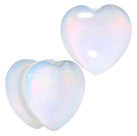 Opal heart shaped plugs