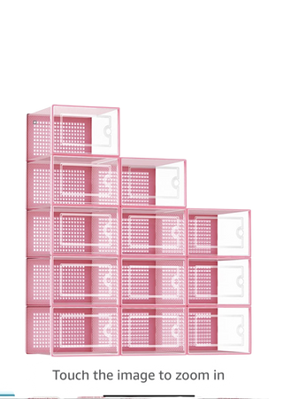 pink shoe storage
