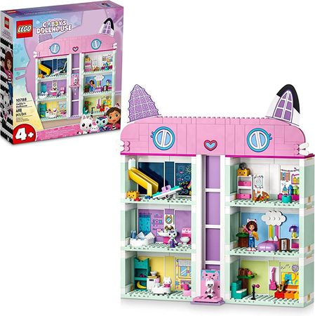 Amazon.com: LEGO Gabby’s Dollhouse 10788 Building Toy Set, an 8-Room Home with Authentic Details and Popular Characters from The TV Show, Including Gabby, Pandy Paws, Cakey and Mercat, Gift for Kids Ages 4+ : Toys & Games