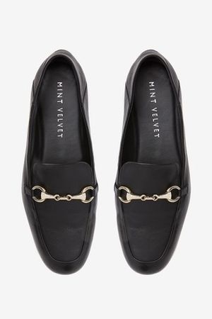 Buy Mint Velvet Camille Black Leather Loafers from Next USA