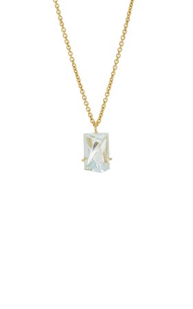 18K Gold Aquamarine Necklace by MISUI | Moda Operandi
