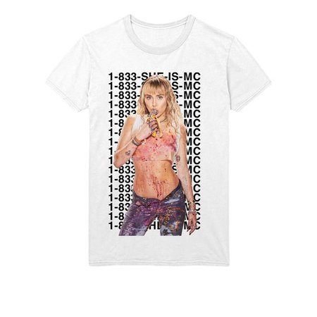 Miley Cyrus - She Is Coming Short Sleeve Tee White – MILEY CYRUS
