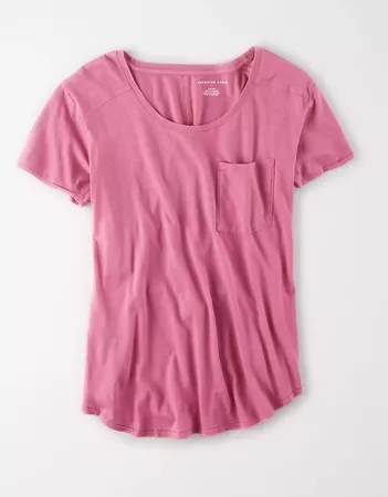 AE Scoop Neck T-Shirt pink