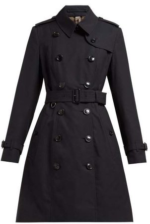 Chelsea Double Breasted Cotton Trench Coat - Womens - Navy