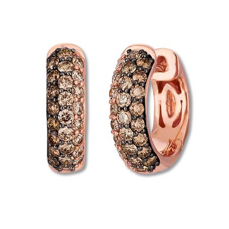 Le Vian Chocolate Ombre Earrings 1 carat tw 14K Strawberry Gold | Jared