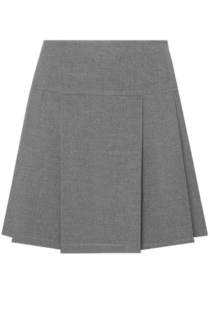 Gray Box Pleated Skirt