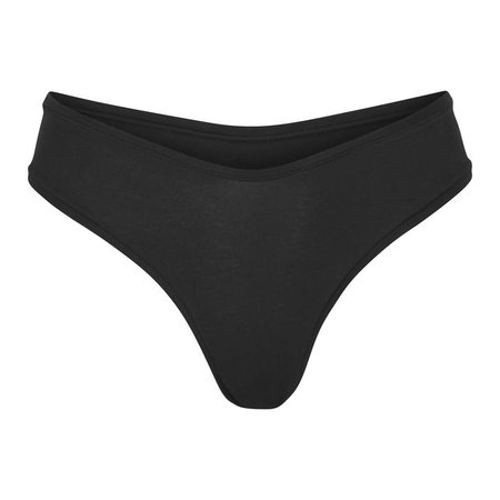 Cotton Jersey Dipped Thong - Soot | SKIMS