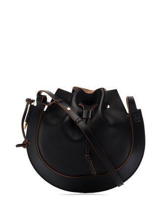 Shop black LOEWE Horseshoe leather shoulder bag with Express Delivery - Farfetch