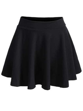 Elastic Waist Pleated Black Skirt EmmaCloth-Women Fast Fashion Online
