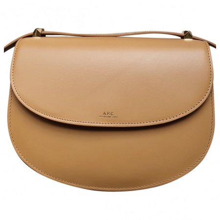 Genève leather handbag APC Beige in Leather - 8094725