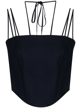 Shop Dion Lee Rouleau strap corset top with Express Delivery - FARFETCH
