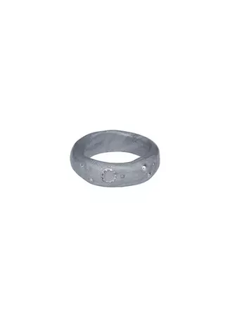 Silver ornament ring | W Concept
