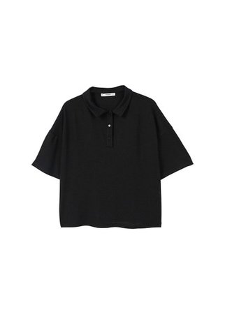 MANGO Button-down collar polo shirt