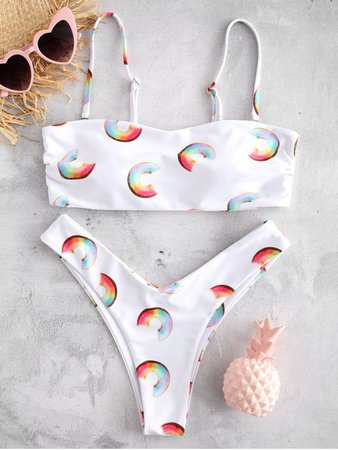 rainbow donut bikini