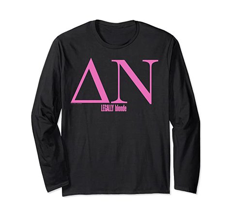 Amazon.com: Legally Blonde Delta Nu Greek Letters Long Sleeve T-Shirt: Clothing