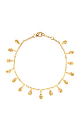 Petite Boat 9k Yellow Gold Diamond Bracelet By Yvonne Leon | Moda Operandi