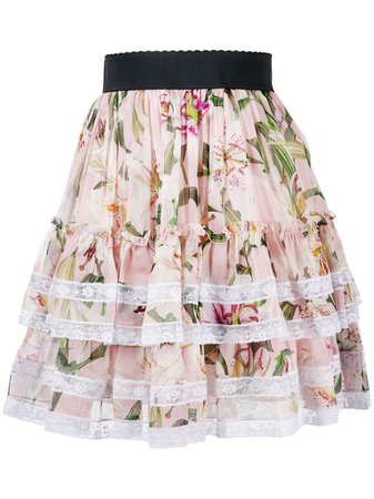 Dolce & Gabbana Floral Tiered Skirt | Farfetch.com