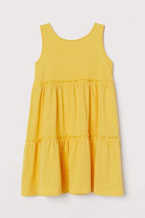 Cotton Jersey Dress - Yellow
