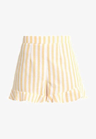 Miss Selfridge Petite FRILL HEM - Shorts - yellow - Zalando.se