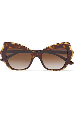 DOLCE & GABBANA Cat-eye tortoiseshell acetate sunglasses