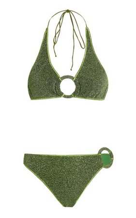 Embellished Stretch-Lurex Bikini Set By Oseree | Moda Operandi