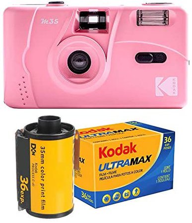 Kodak Vintage Retro M35 35mm Reusable Film Camera Fixed Focus Lens Manual Film Winding and Rewinding Built-in Flash (Camera+1 ROLL Film, Purple): Film Cameras: Amazon.com.au