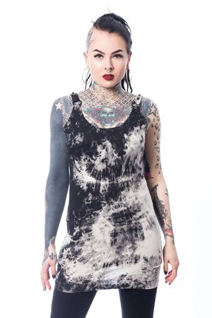 Tye Tie Dye Vest Top by Chemical Black | Ladies Gothic