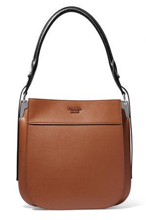 Prada | Margit two-tone leather shoulder bag | NET-A-PORTER.COM