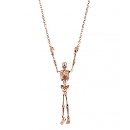Vivienne Westwood Skeleton Necklace - Rose Gold