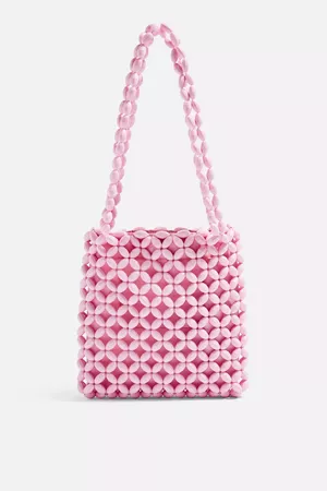 SAGA Pink Beaded Tote Bag | Topshop