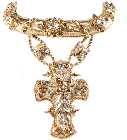 Wolf & Badger Elevée Jewels- Evette gold collier with detachable pendant