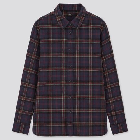 Women Flannel Checked Long Sleeved Shirt | UNIQLO