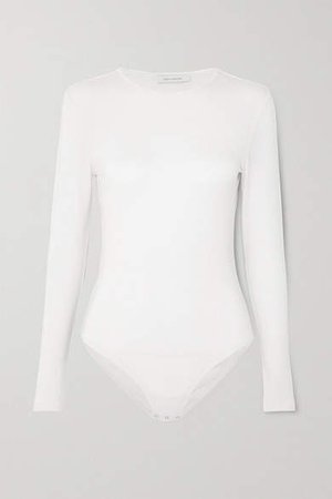 Net Sustain Stretch-tencel Bodysuit - White