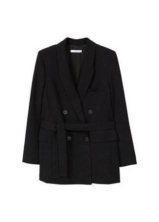 MANGO Double-breasted structured blazer