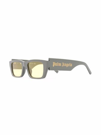 Shop Palm Angels rectangle-frame Palm sunglasses with Express Delivery - FARFETCH