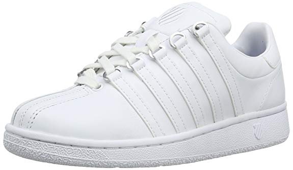 Amazon.com | K-Swiss Women's Classic VN Lifestyle Sneaker, White/White, 6.5 M US | Fashion Sneakers