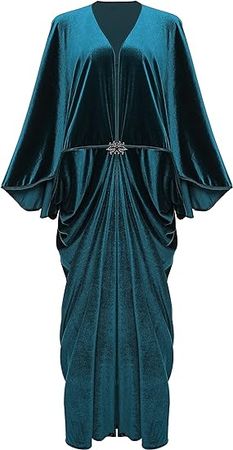 Amazon.com: BABEYOND 1920s Satin Cocoon Gown - Hollywood Style Robe Great Gatsby Party Outfit Batwing Sleeves Art Deco Coat : Clothing, Shoes & Jewelry